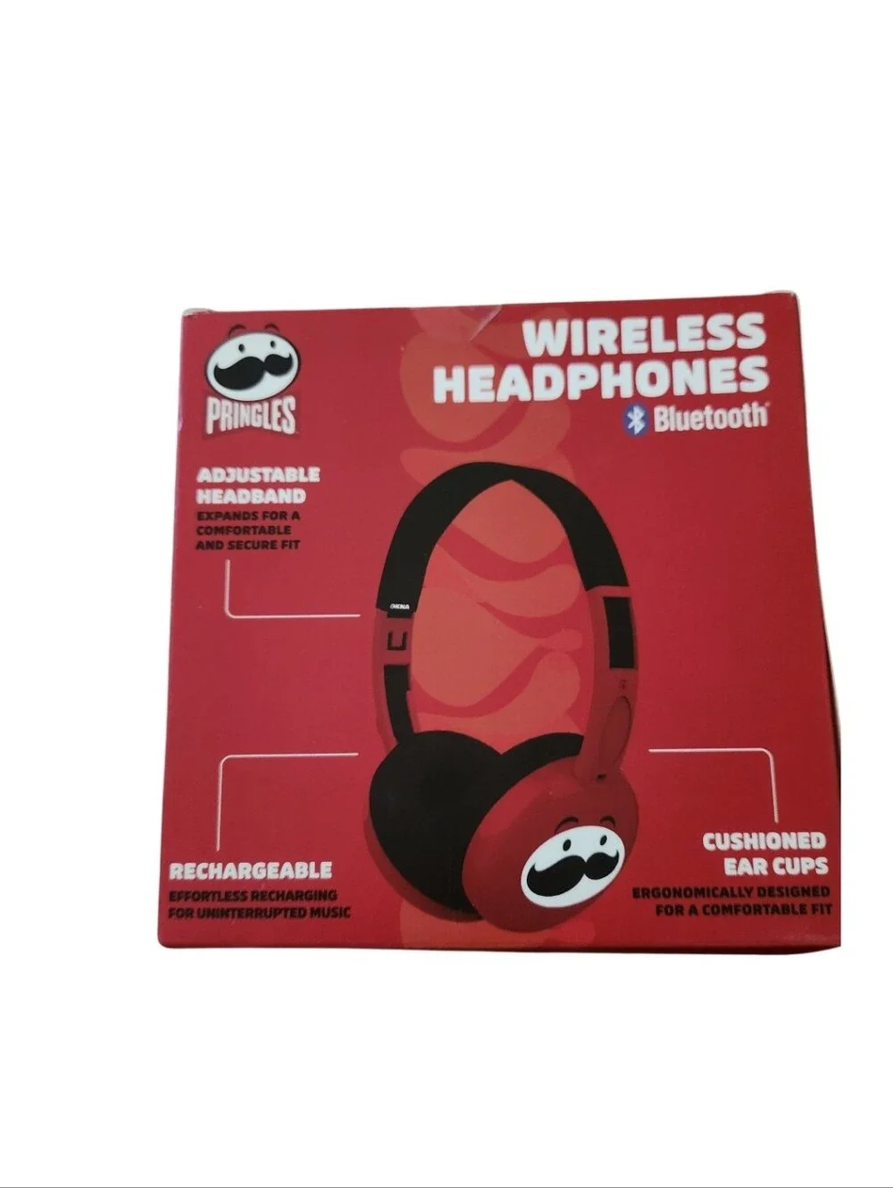 Pringle Red and Black Wireless Bluetooth Headphones Youth New In Box
